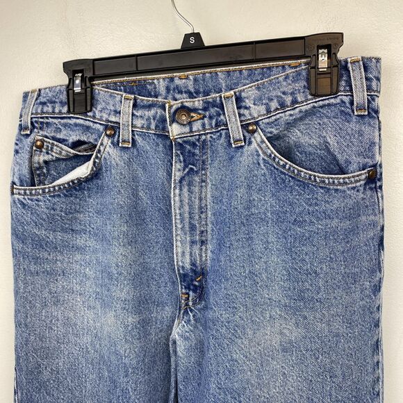 Vintage Levis 540 Relaxed Jeans Mens 33x30 Blue Denim Made USA 90s Brown Tab - Picture 2 of 13